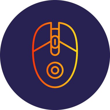 Fare Çizgisi Gradyan Çemberi Simgesi