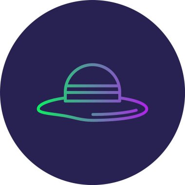 Şapka Satırı Gradyan Çemberi Simgesi