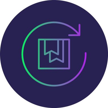 Dönüş Satırı Gradyan Çemberi Simgesi