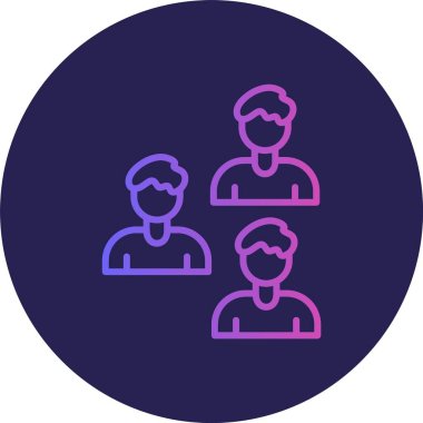 Seyirci Çizgisi Gradyan Çemberi Simgesi