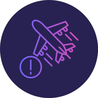 Önemli Bildirim Satırı Gradyan Çemberi Simgesi