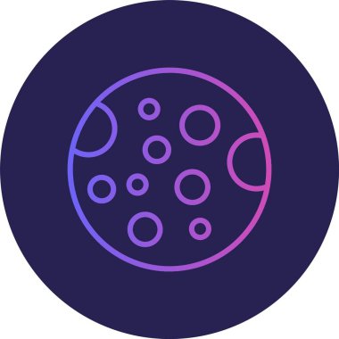 Ay Çizgisi Gradyan Çemberi Simgesi