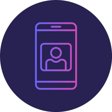 Kullanıcı Satırı Gradyan Çemberi Simgesi