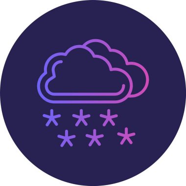 Kış Çizgisi Gradyan Çemberi Simgesi