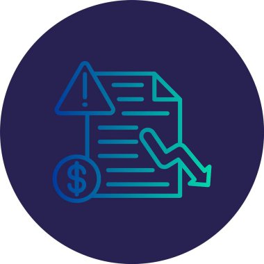 Belge Satırı Gradyan Çemberi Simgesi