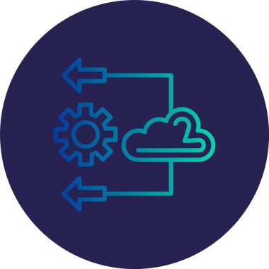 Elastik Satır Gradyan Çemberi Simgesi