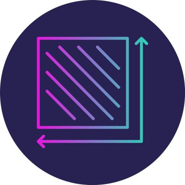 Alan Çizgisi Gradyan Çemberi Simgesi