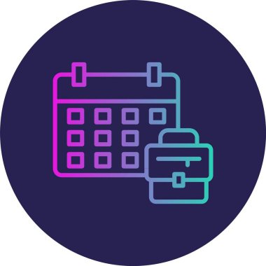 İş Etkinliği Satırı Gradyan Çemberi Simgesi