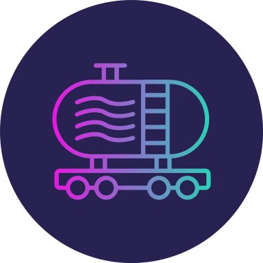 Tanker Hattı Gradyan Çemberi Simgesi