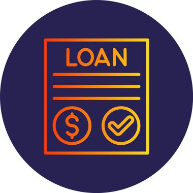 Kredi Çizgisi Gradyan Çemberi Simgesi