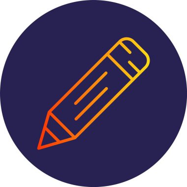 Kalem Satırı Gradyan Çemberi Simgesi