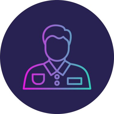 İşçi Satırı Gradyan Çemberi Simgesi