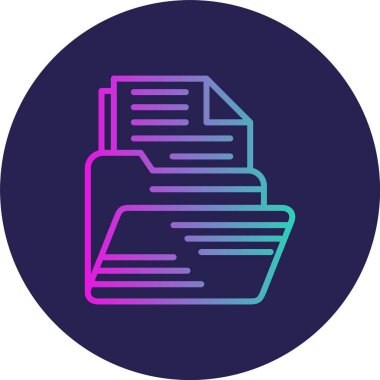 Dosya ve Dizin Satırı Gradyan Çemberi Simgesi
