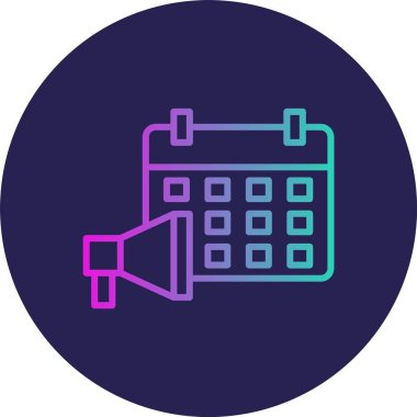 Pazarlama Satırı Gradyan Çemberi Simgesi