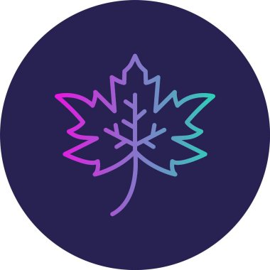 Yaprak Satırı Gradyan Çemberi Simgesi