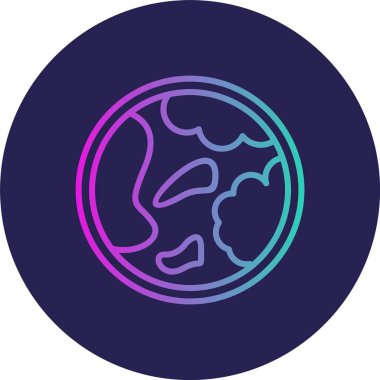 Dünya Çizgisi Gradyan Çemberi Simgesi