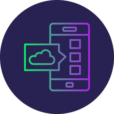 Uygulama Satırı Gradyan Çemberi Simgesi
