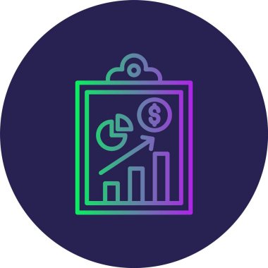 Pano Satırı Gradyan Çemberi Simgesi