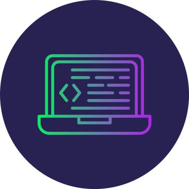 Programlama Satırı Gradyan Çemberi Simgesi