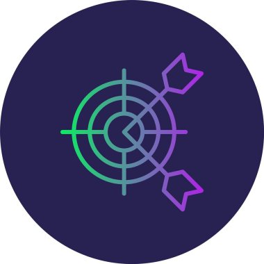 Hedef Satır Gradyan Çemberi Simgesi