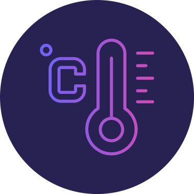 Celsius Satır Gradyan Çemberi Simgesi