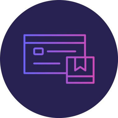 Kredi Kartı Çizgisi Gradyan Çemberi Simgesi