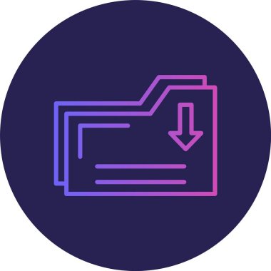 Dizin Satırı Gradyan Çemberi Simgesi