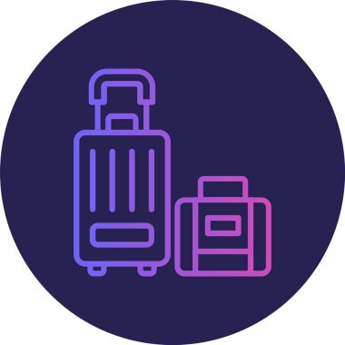 Bagaj Çizgisi Gradyan Çemberi Simgesi