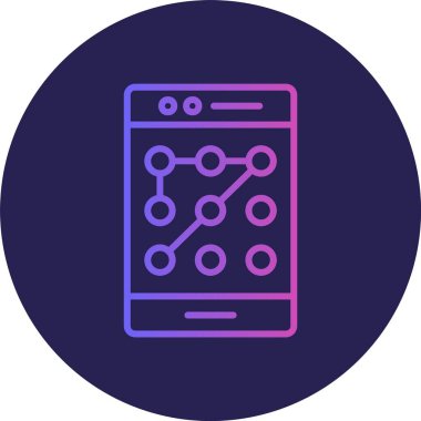 Parola Satırı Gradyan Çemberi Simgesi