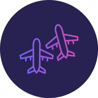 Düzlemler Çizgisi Gradyan Çemberi Simgesi