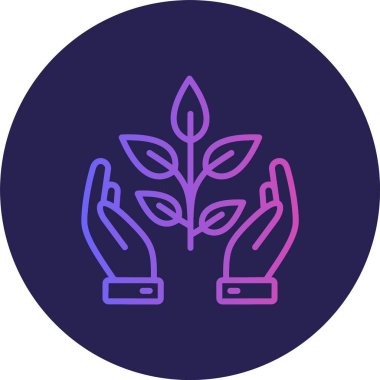 Saplama Çizgisi Gradyan Çemberi Simgesi