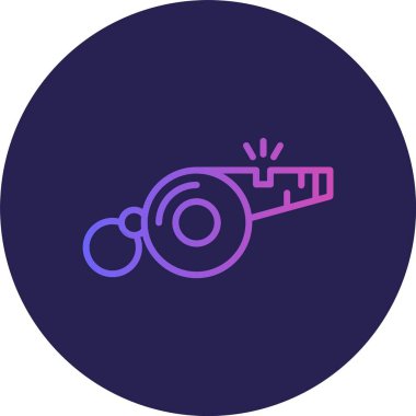 Islık Satırı Gradyan Çemberi Simgesi