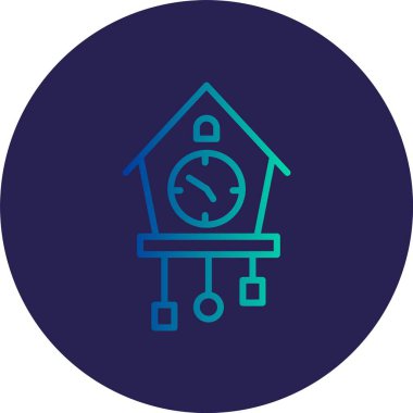 Guguklu Saat Hattı Gradyan Çemberi Simgesi