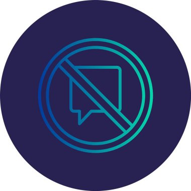 Konuşma Satırı Gradyan Çemberi Yok Simgesi