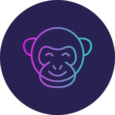 Maymun Çizgisi Gradyan Çemberi Simgesi