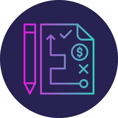 Çizgi Çizgisi Gradyan Çemberi Simgesi