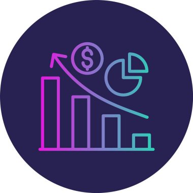 Pasta Çizelgesi Gradyan Çemberi Simgesi