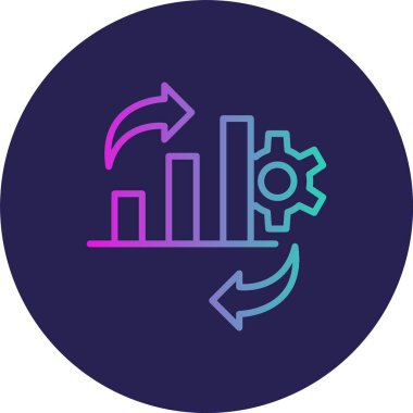 İşlem Satırı Gradyan Çemberi Simgesi