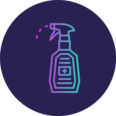 Sprey Çizgisi Gradyan Çemberi Simgesi