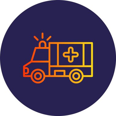 Ambulans Hattı Gradyan Çemberi Simgesi
