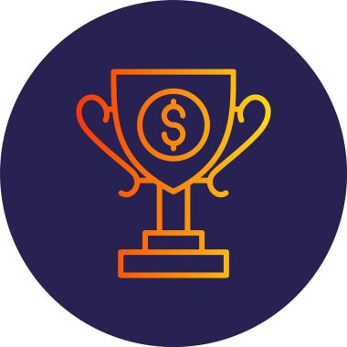 Ganimet Çizgisi Gradyan Çemberi Simgesi