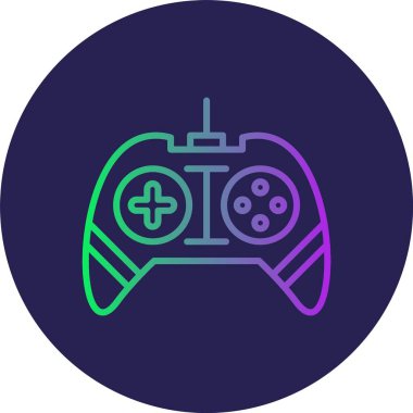Gamepad Satırı Gradyan Çemberi Simgesi