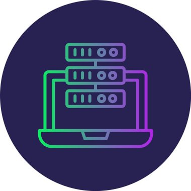 Sunucu Satırı Gradyan Çemberi Simgesi