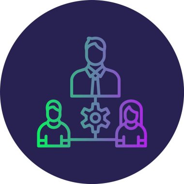 Takım Yönetimi Satırı Gradyan Çemberi Simgesi