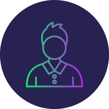 Kullanıcı Satırı Gradyan Çemberi Simgesi