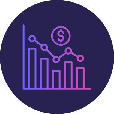 Çubuk Grafik Çizgisi Grafiksel Çember Simgesi