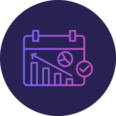 Veri Analizi Satırı Gradyan Çemberi Simgesi