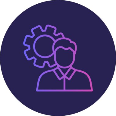 Yönetim Satırı Gradyan Çemberi Simgesi