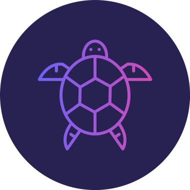 Kaplumbağa Çizgisi Gradyan Çemberi Simgesi