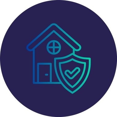 Ev Sigortası Gradyan Çemberi Simgesi